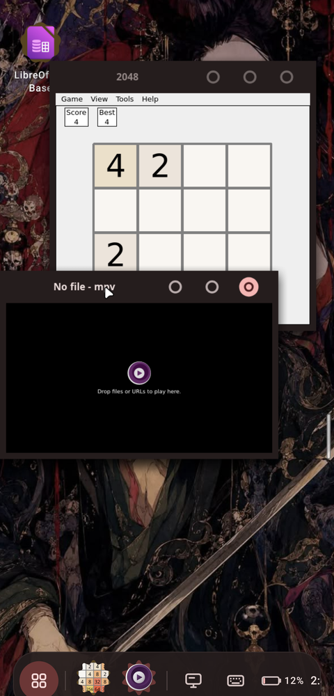 Tessera's desktop mode on a phone